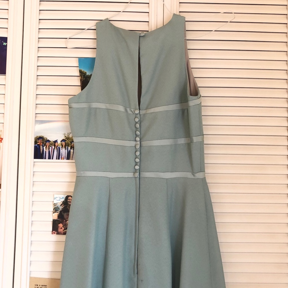 Sleeveless Light Blue Bridesmaid Gown